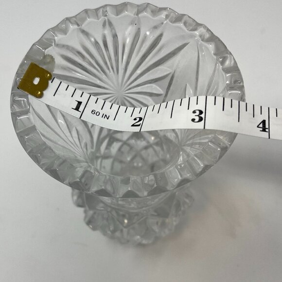 Vintage lead crystal vase small Czech Bohemian - Picture 10 of 10